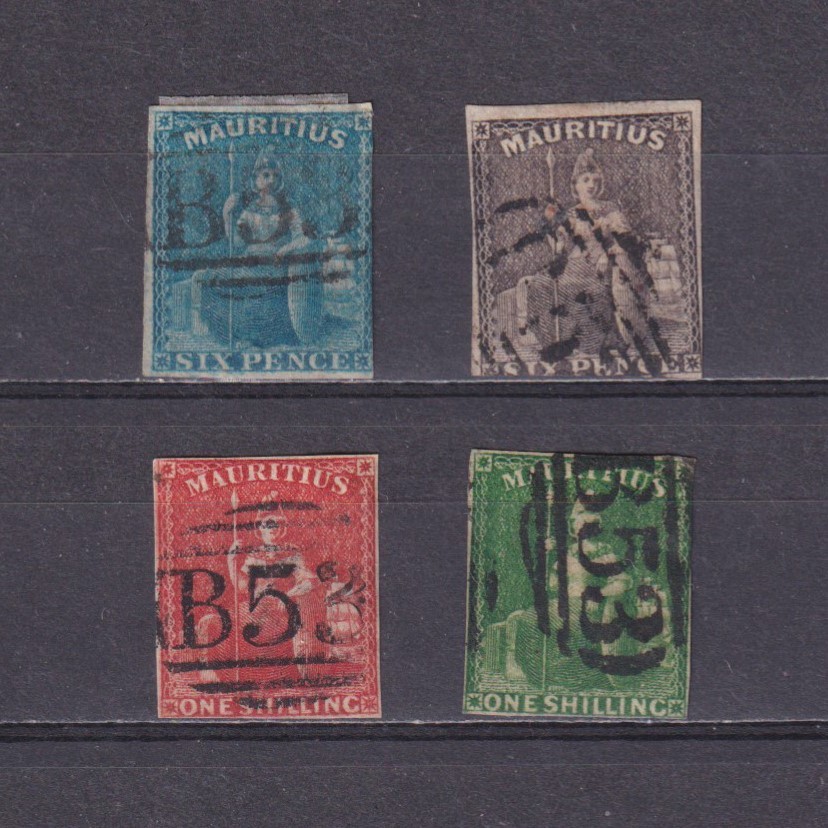 MAURITIUS 1859, SG# 32-35, CV £340, signed, Used
