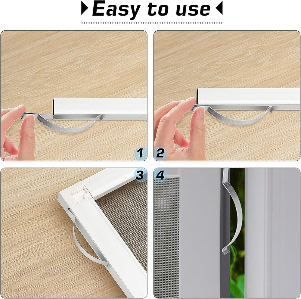 50 Pcs Window Screen Tension Spring, Durable Corner Mount Flat Window Spring Sta