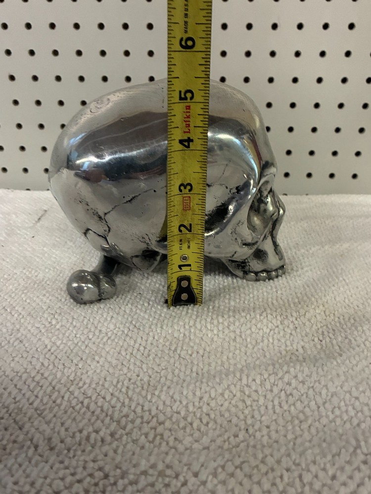 Silver Colored Skull 6"x5.5"x5" Decor