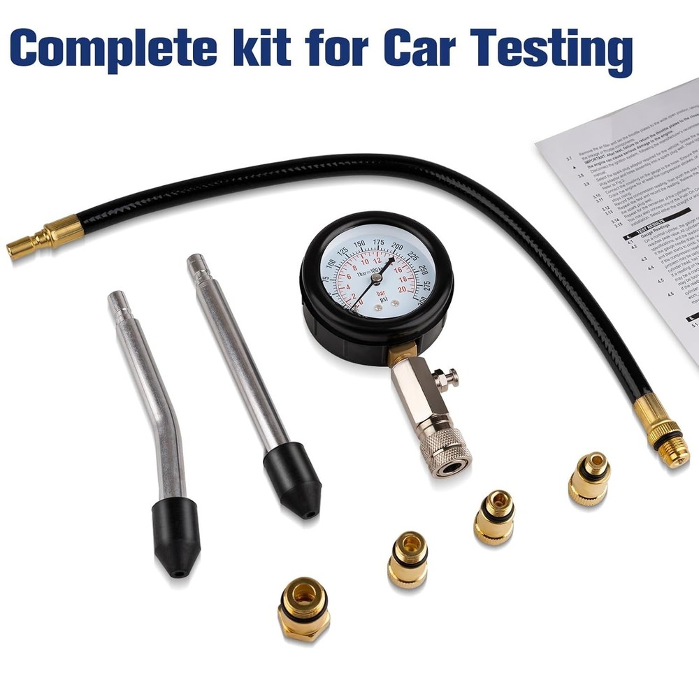 TU-21 Cylinder Leak Down Tester Kit Engine Compression for Car Motorcycle