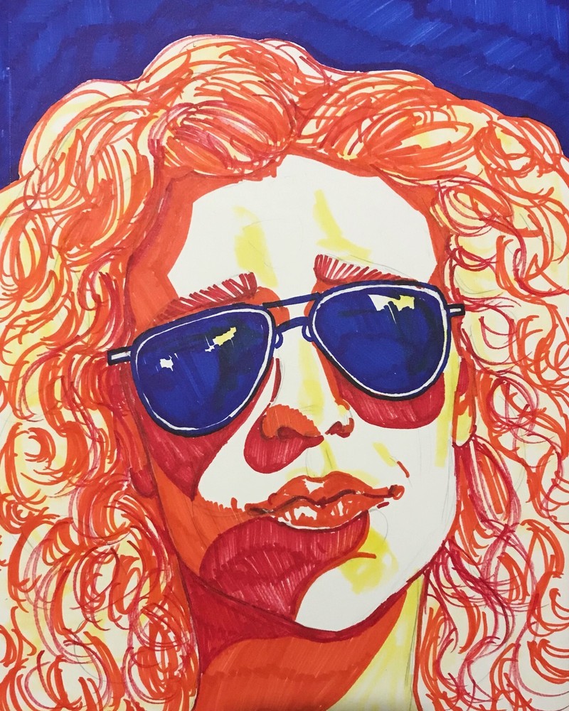 Portrait in Alcohol Markers