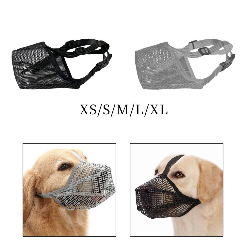 Muzzle for Dog No Chewing Biting Soft Mesh Mouth Cover for Behavior Training