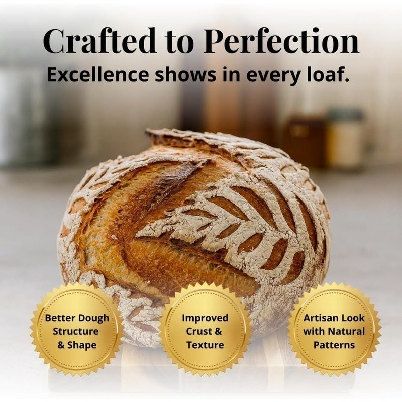 Bread Proofing Basket Set 2 Pack Round Oval Rattan Sourdough Baking Tools New