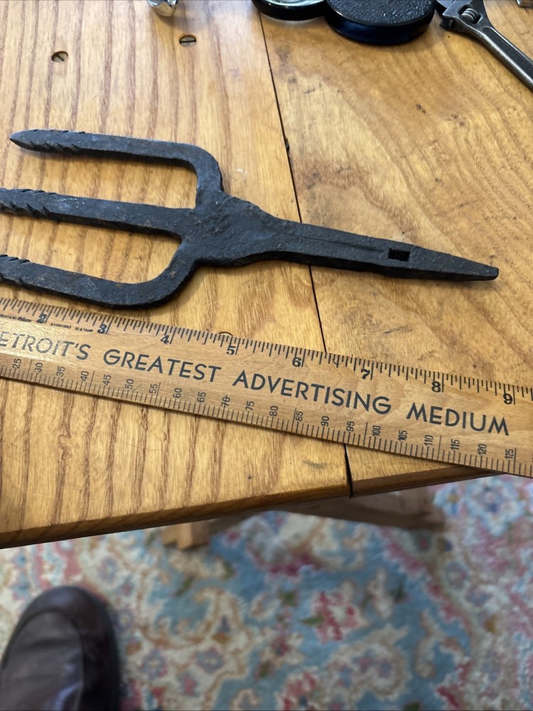 Antique Hand Wrought Pike Fish Spear Blacksmith Made 1900s