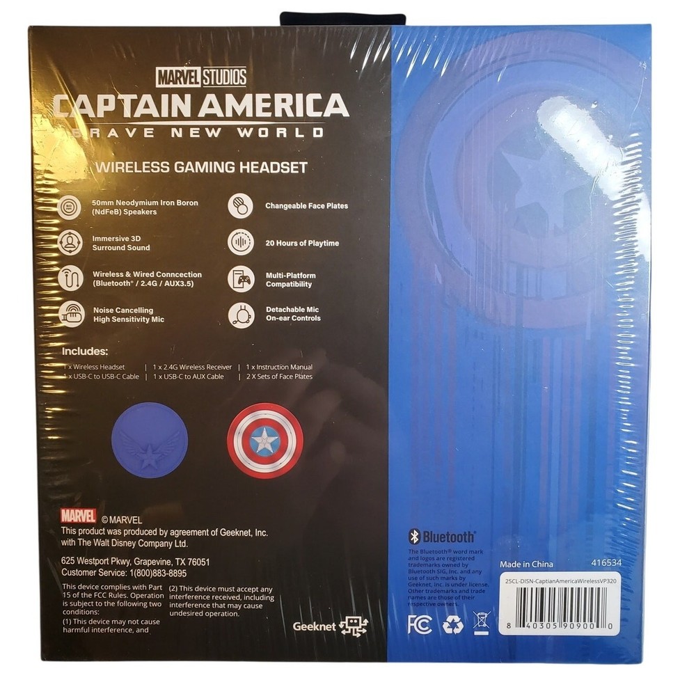 Captain America Wireless Gaming Headset - Marvel