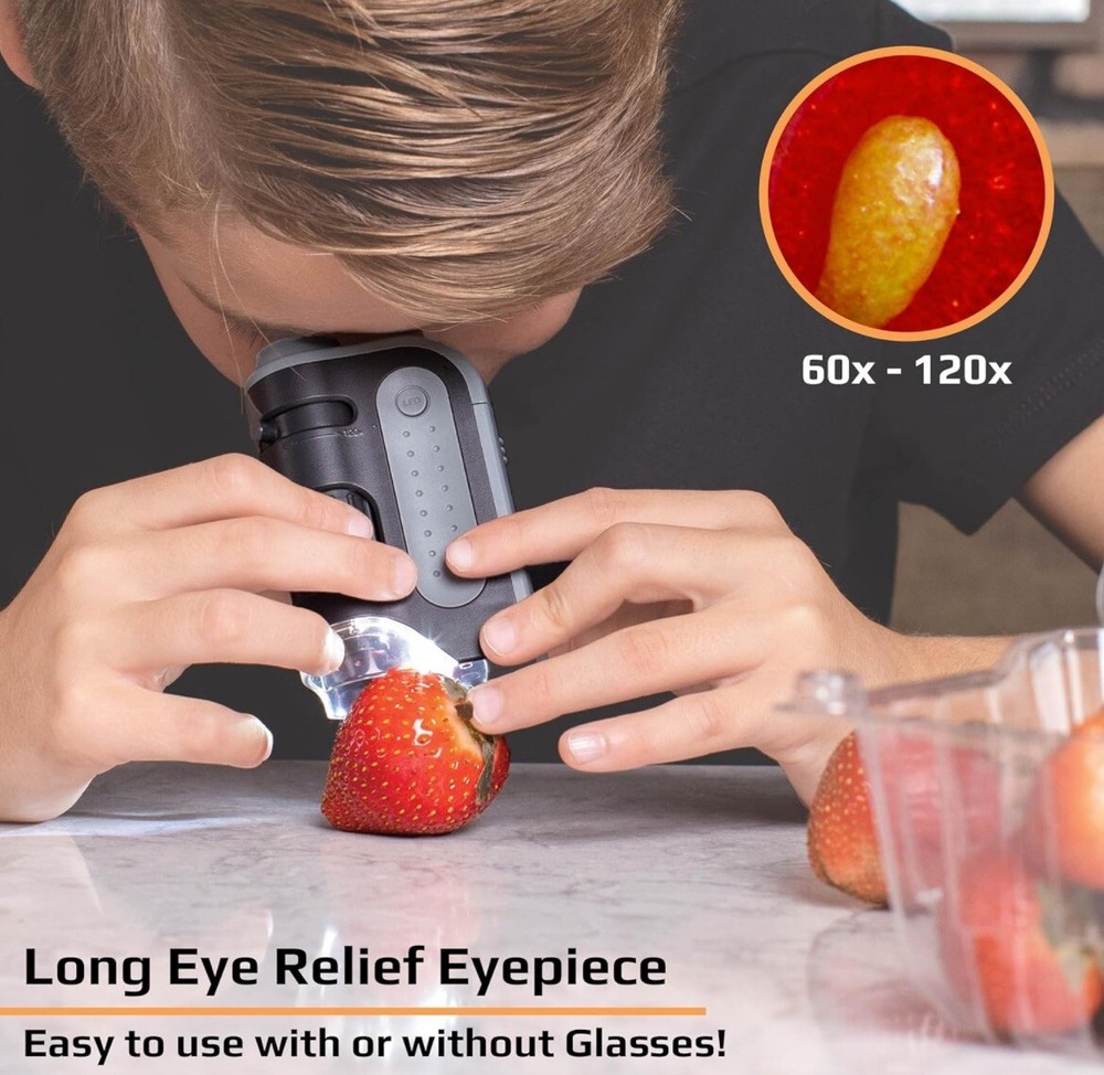 Carson MicroBrite Plus 120x LED Pocket Microscope
