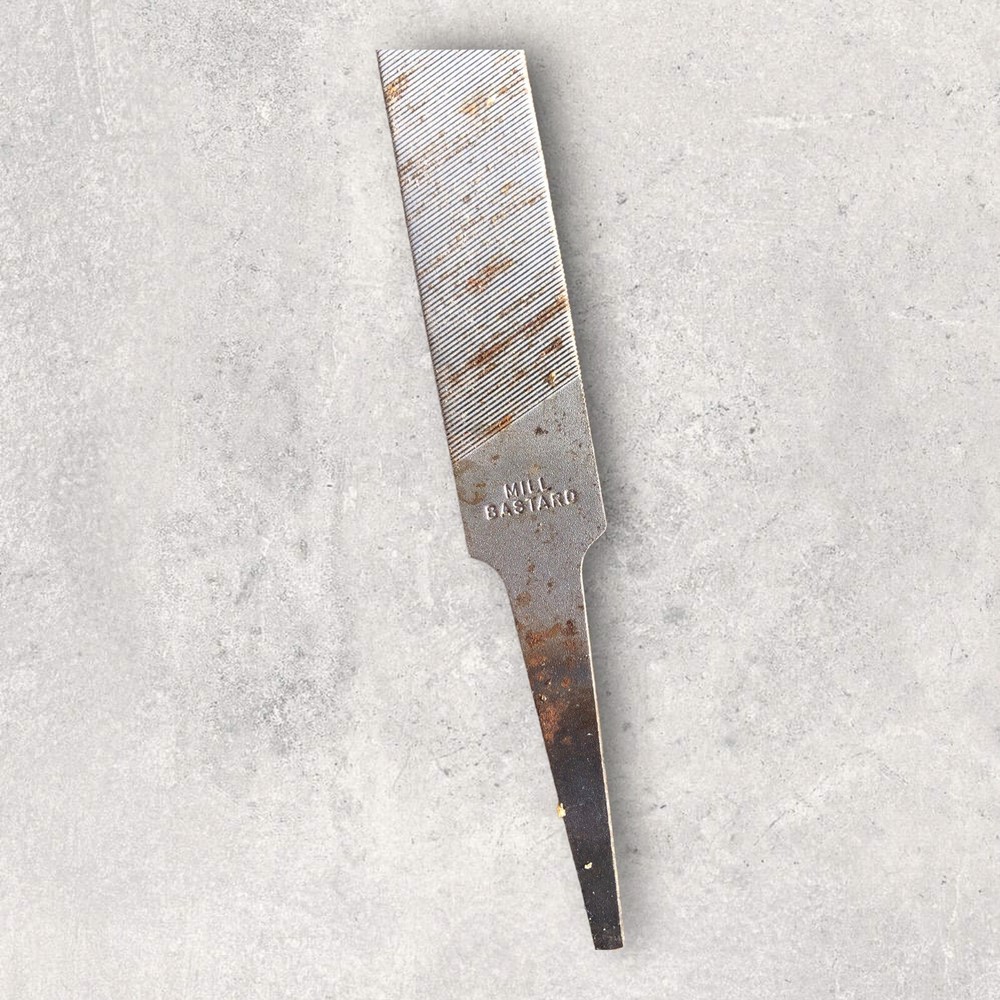 Nicholson Vintage 8" Mill Bastard File Rusty Decor Display Tool - No Handle
