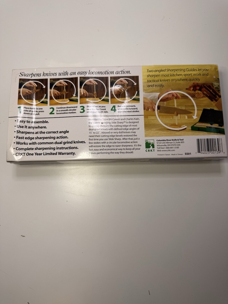 🟩 CRKT Slide Sharp Knife Sharpening System – Complete Kit – New in Open Box