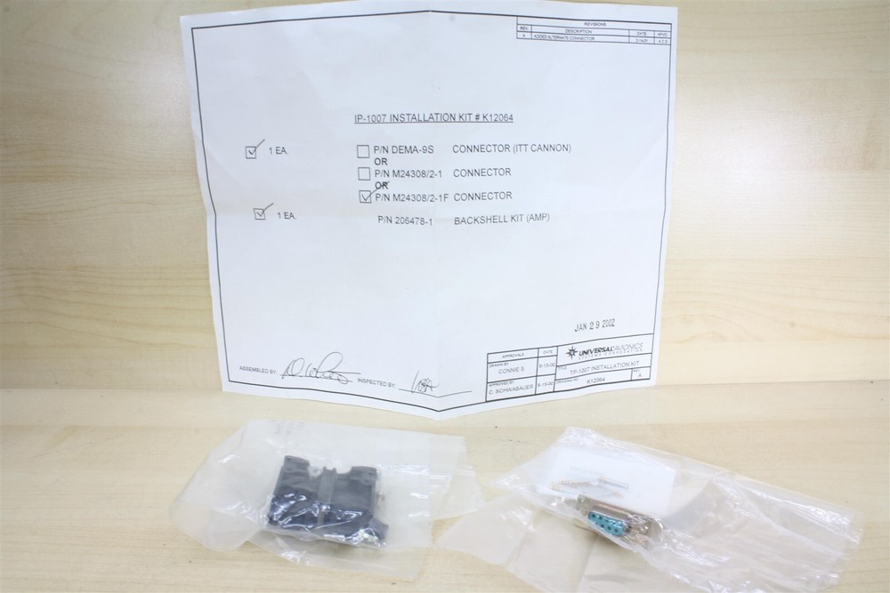 Universal Avionics TP-1007 Connector Kit K12064