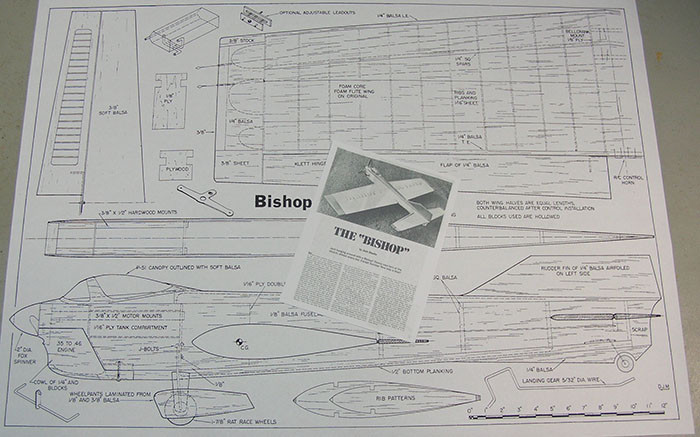Model Airplane Plans (UC): Bishop 52" Stunt for .35-.46 by Jack Sheeks