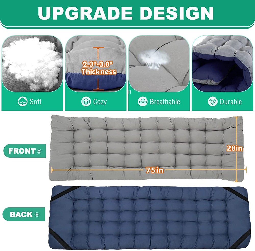 Folding Camping Cot Bed Adjustable 4/6 Position Patio Lounge Chair Sleeping Cots