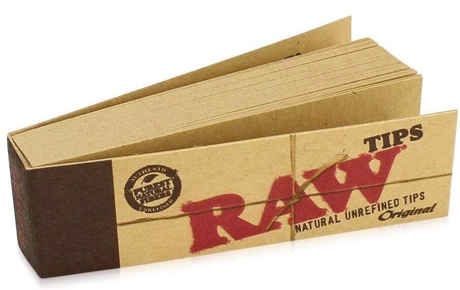 Authentic Raw Rolling Paper 11/4 Size Bundle, Roller+Papers+Tip+Tin
