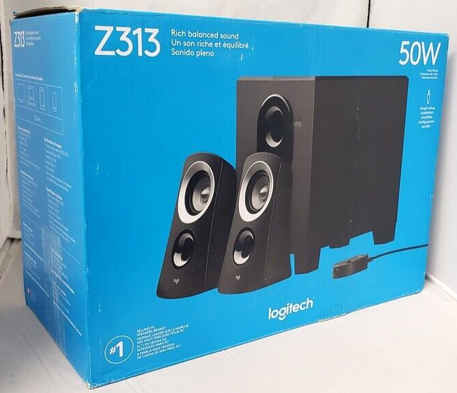 Logitech Z313 50W Compact Satellite Speaker & Subwoofer System audio computer