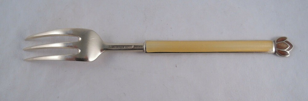 DAVID ANDERSEN STERLING SILVER AND TWO TONE ENAMEL FORK
