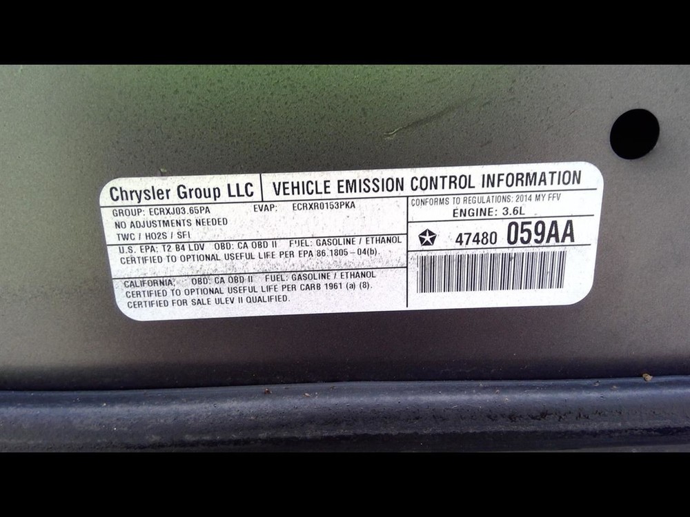 2014 DODGE JOURNEY Engine ECM Electronic Control Module 3.6L 5150782AB