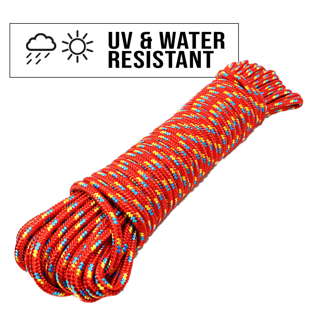 3/8" x 100' Utility Diamond Braided Polypropylene Multi Purpose Rope - BoxerTool