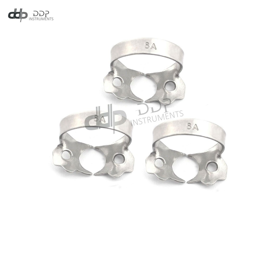 3 Endodontic Rubber Dam Clamp #8A Surgical Dental Instruments