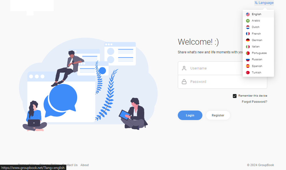 Online Social Network Responsive Website Free Hosting / Setup
