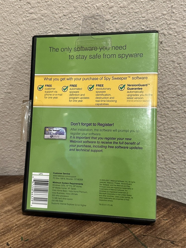 Webroot Spy Sweeper - Advanced Spyware Detection & Removal Technology CD-ROM Kit