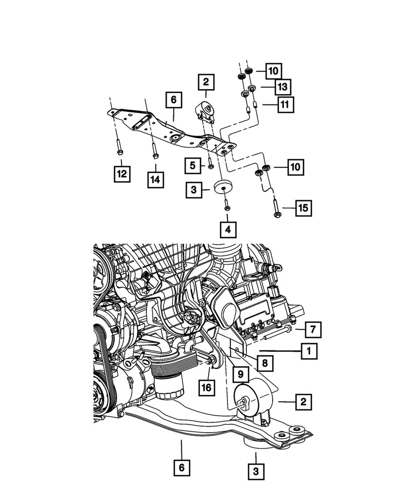 Genuine Mopar Engine Mount Bracket Front 5085513AC
