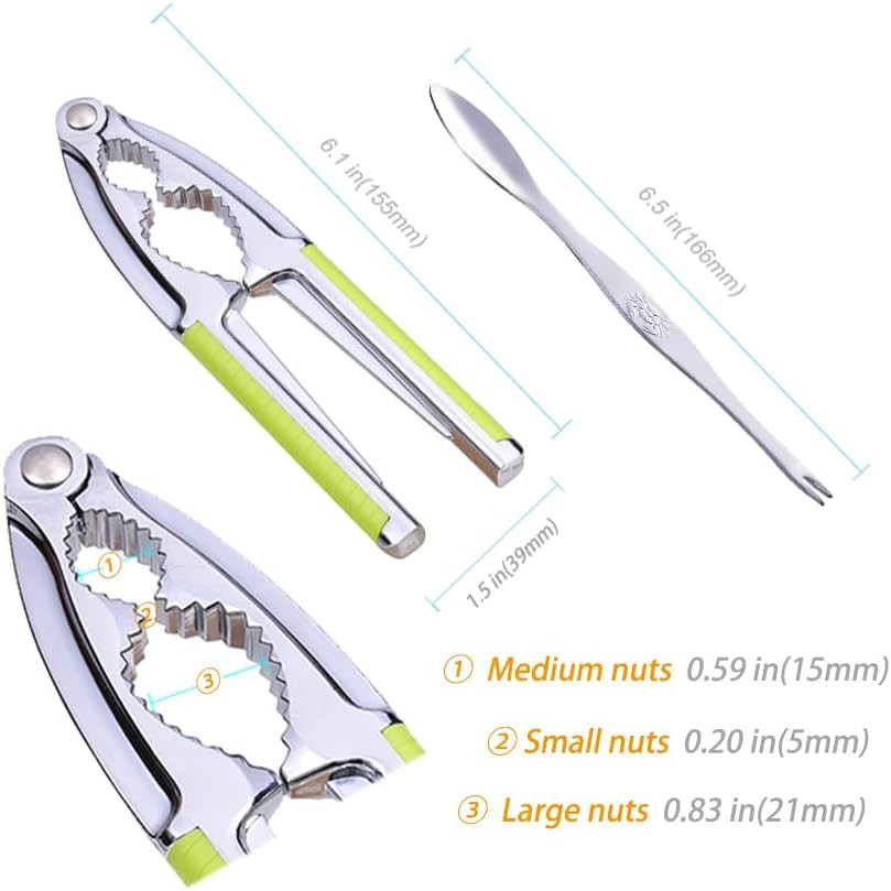 Nut Cracker, Nutcracker, Seafood Tools, Walnut Cracker for All Nuts, Heavy Duty