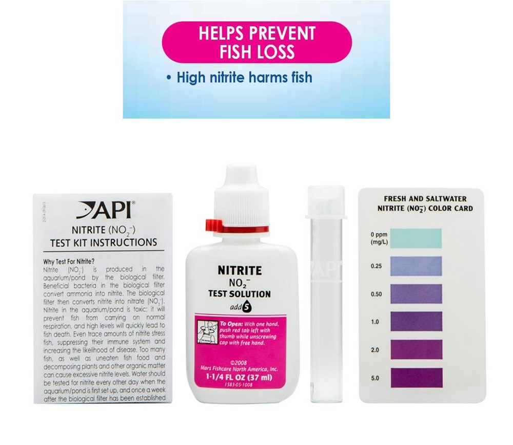API Nitrite Level Test Kit Freshwater/Saltwater 180 tests complete kit