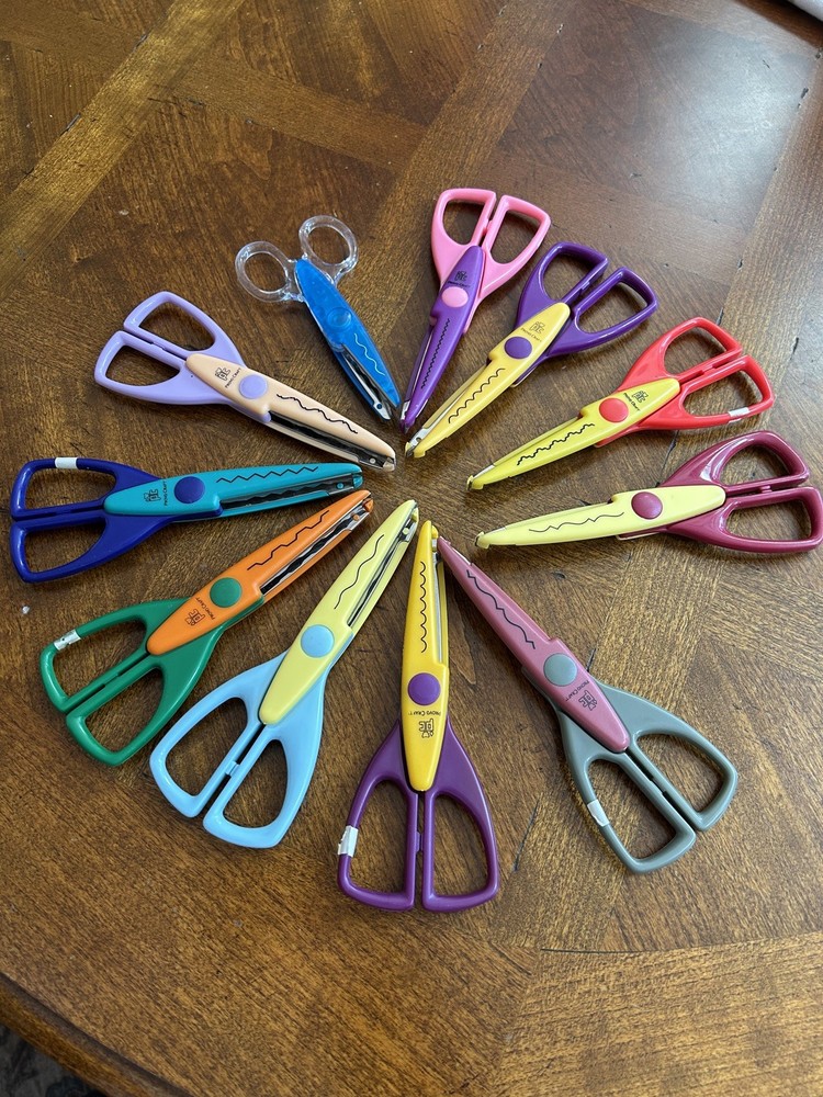 Scissors Set  Different Patterns Craft Scissors for Teachers, Scrapbooking,