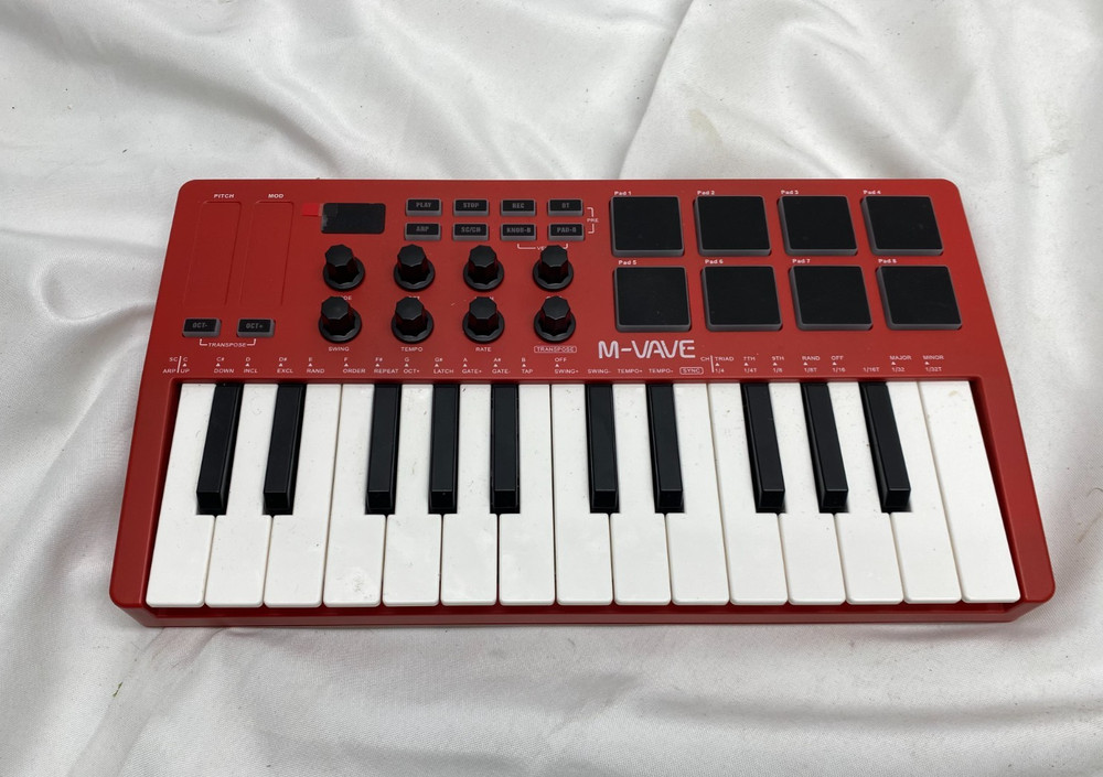 M-Vave White 25 Key Midi Keyboard Controller SMK-25