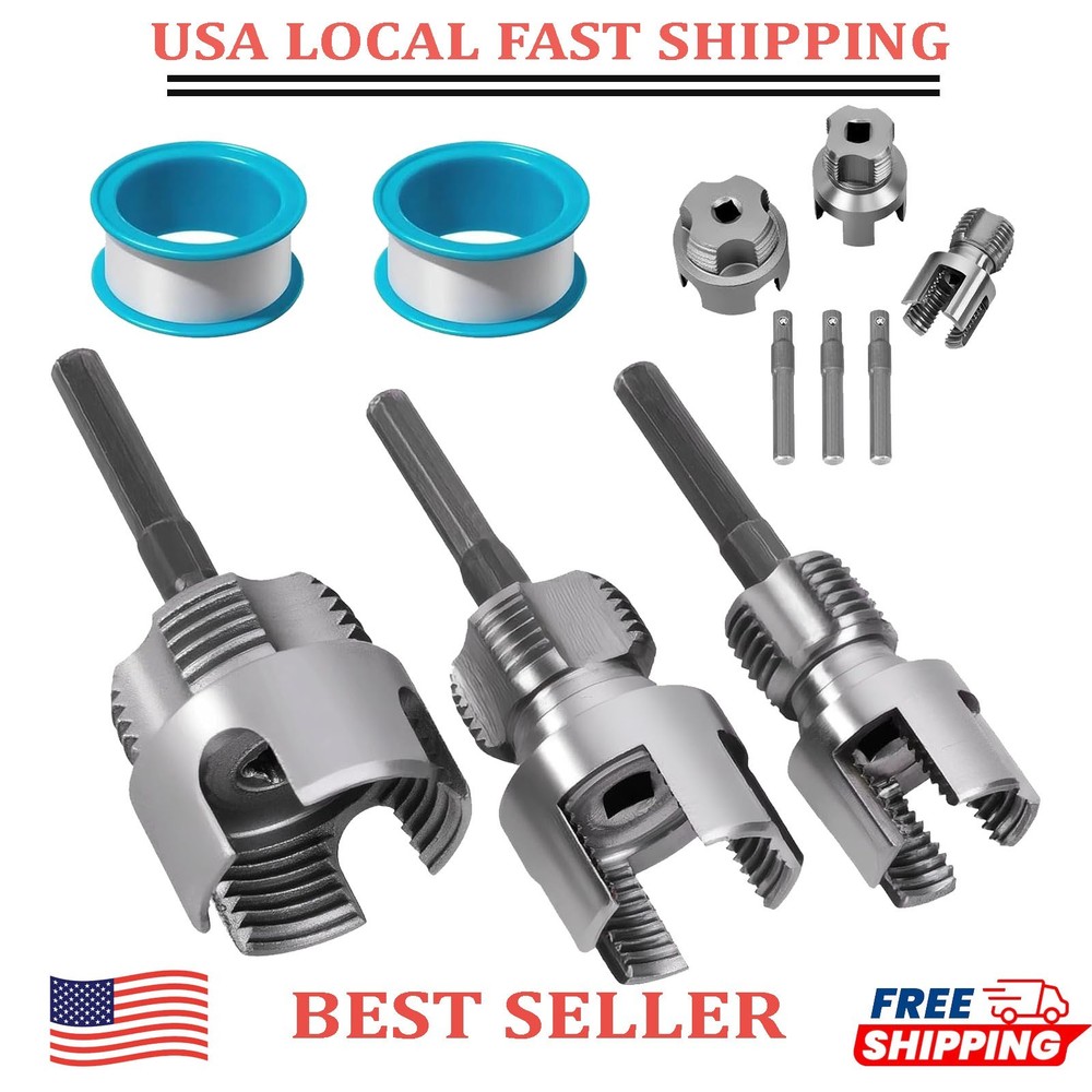 3Pcs Integrated Internal & External Pipe Threading Tool, Pipe Tapping and Thread