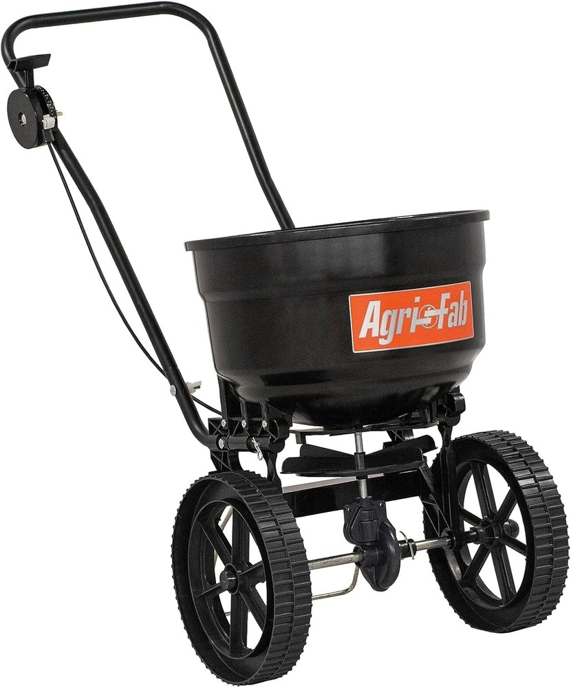 Efficient 50 lb Rust-Proof Broadcast Spreader for a Lush Lawn - Spring Ready!
