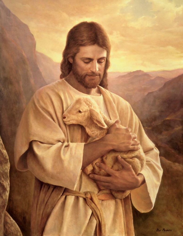 Ceramic Tile Mural Kitchen Backsplash - Lost Lamb - Christ - Religious