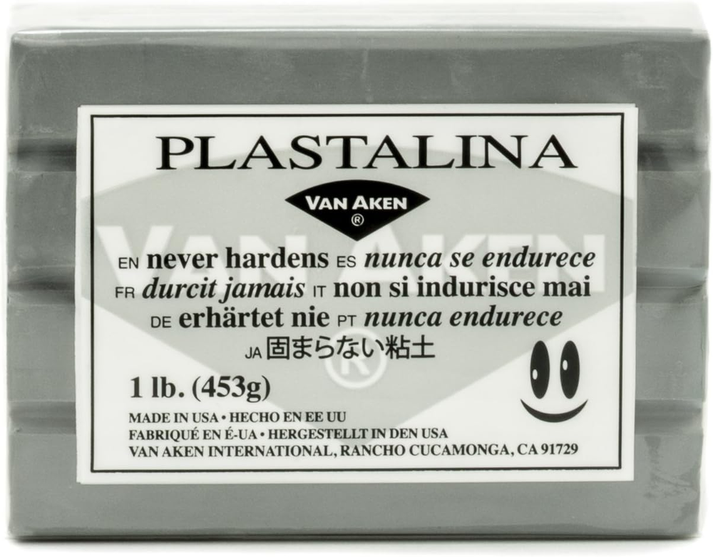 Plastalina Modeling Clay - Gray, 1 Lb, Modeling Clay
