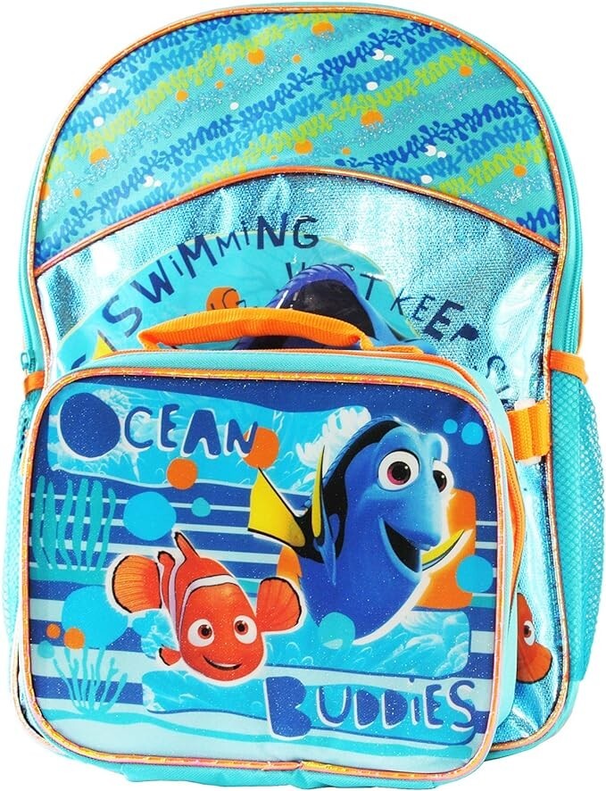 Finding Dory Just Keep Swimming Backpack & Detachable Lunchbox Set