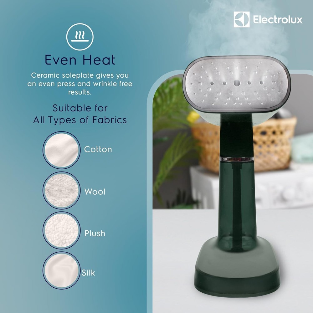 Electrolux SnapSteam Compact Handheld Garment Steamer (Pine Green)