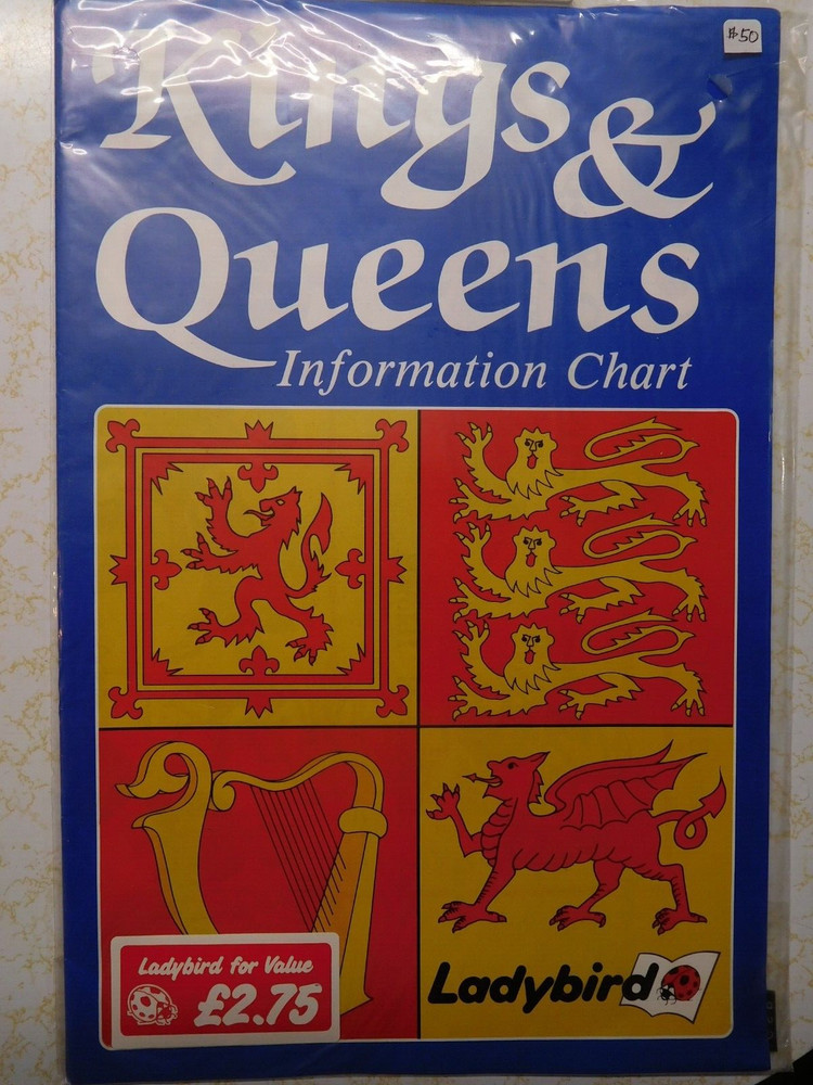 New & Sealed Kings & Queens Information Chart Published by Ladybird