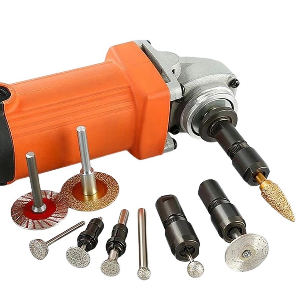 2pc 100-type Angle Grinder Modified Adapter to Straight Grinder Chuck M10 Thread