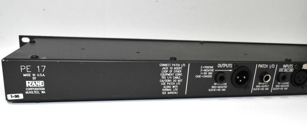 Rane PE17 5-Band Parametric Equalizer (NO POWER SUPPLY)