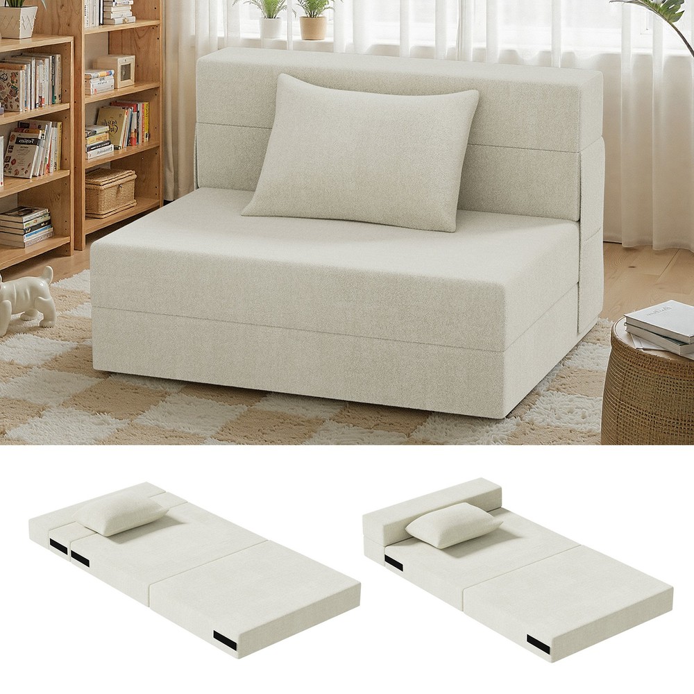 Convertible Folding Sofa Bed Folding Couch Floor Sofa Pillow Soft 39''