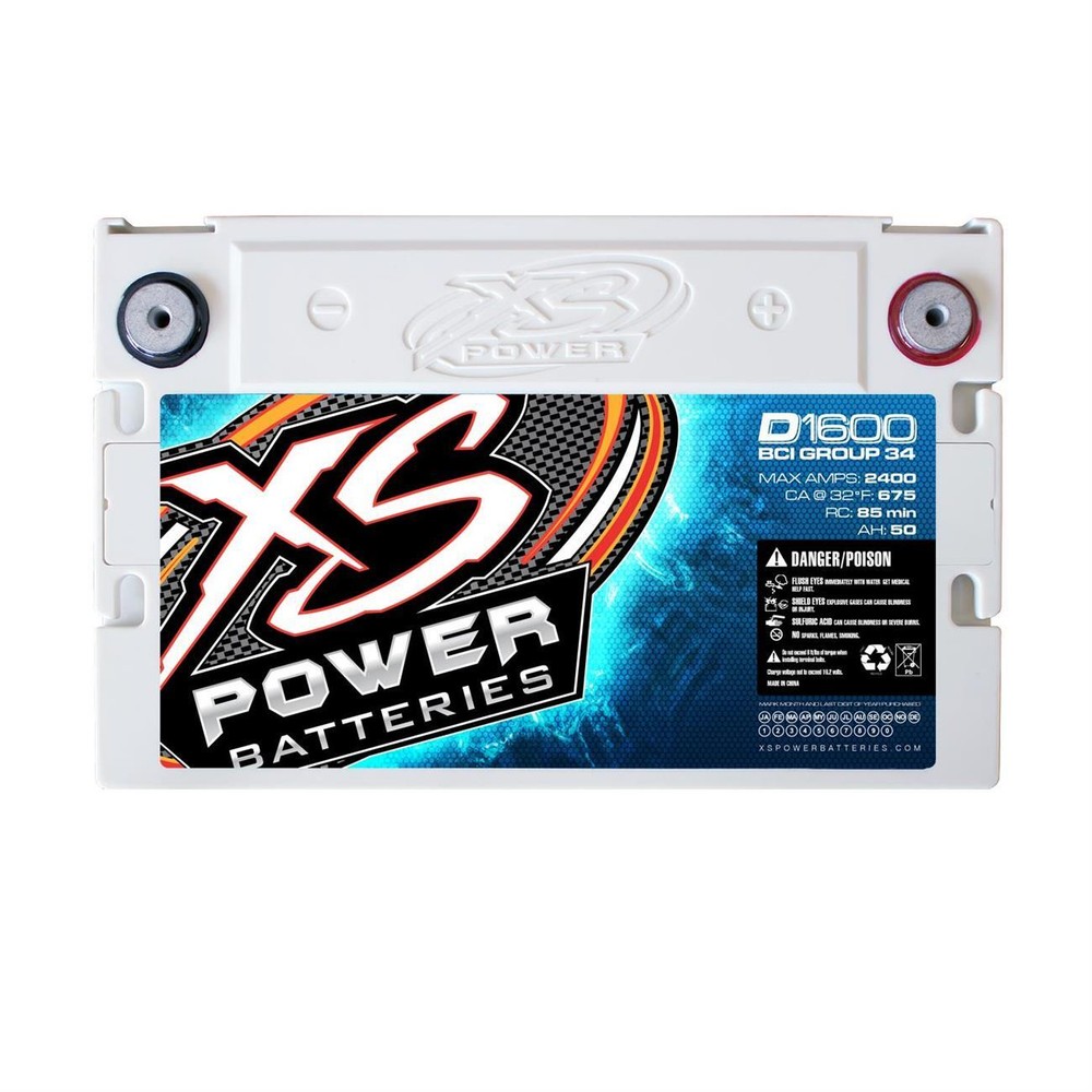 XS Power D1600 16 Volt Battery, Deep Cycle