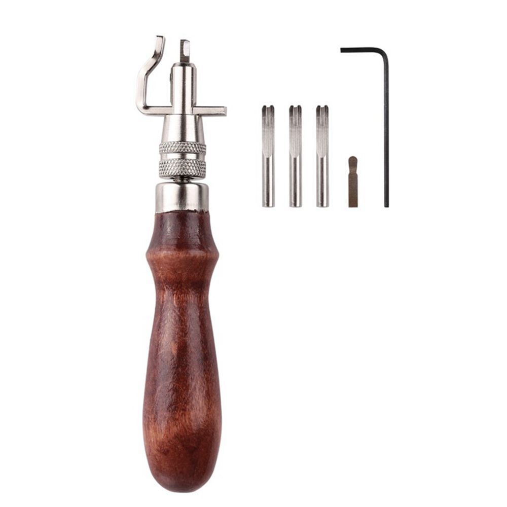 7Pcs Edge Stitching Groover Creaser Beveller Punch Leather Craft Tool Sewing Set