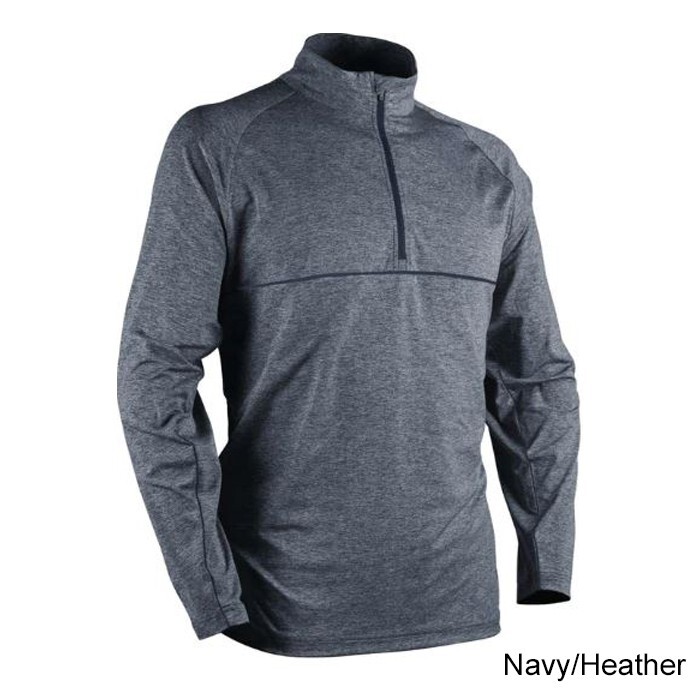 Sun Mountain Men's Second Layer LS Pullover - Navy Heather Size XXXL