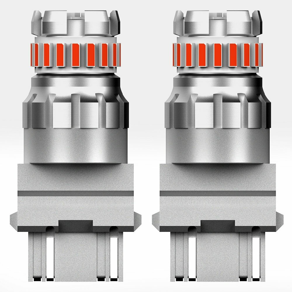 4pcs AUXITO Canbus 3157 3156 3457 3057 Red LED Brake Tail Turn Signal Light Bulb