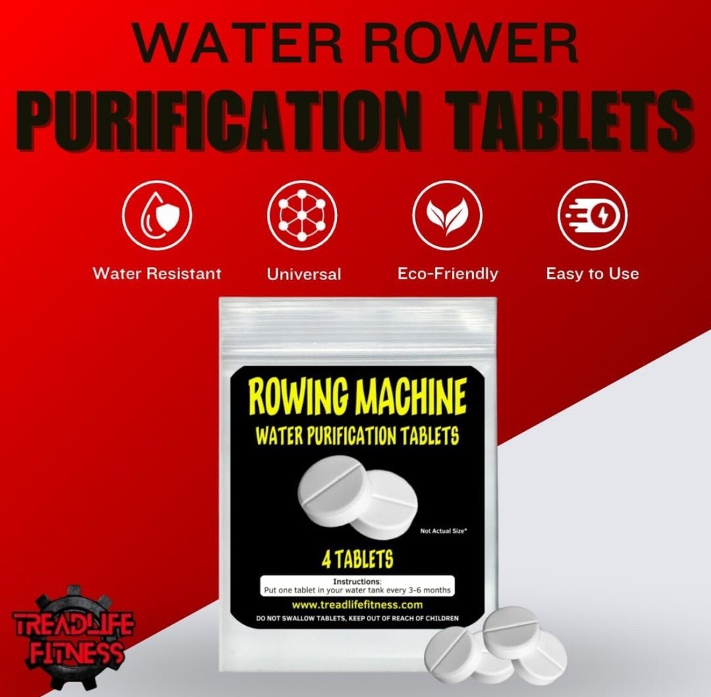 2 x Rowing Machine Water Purification Rower Tank Cleaner (4 Tablets ea pack)