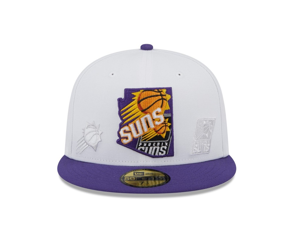 Phoenix Suns NBA New Era White State 59FIFTY Fitted Hat