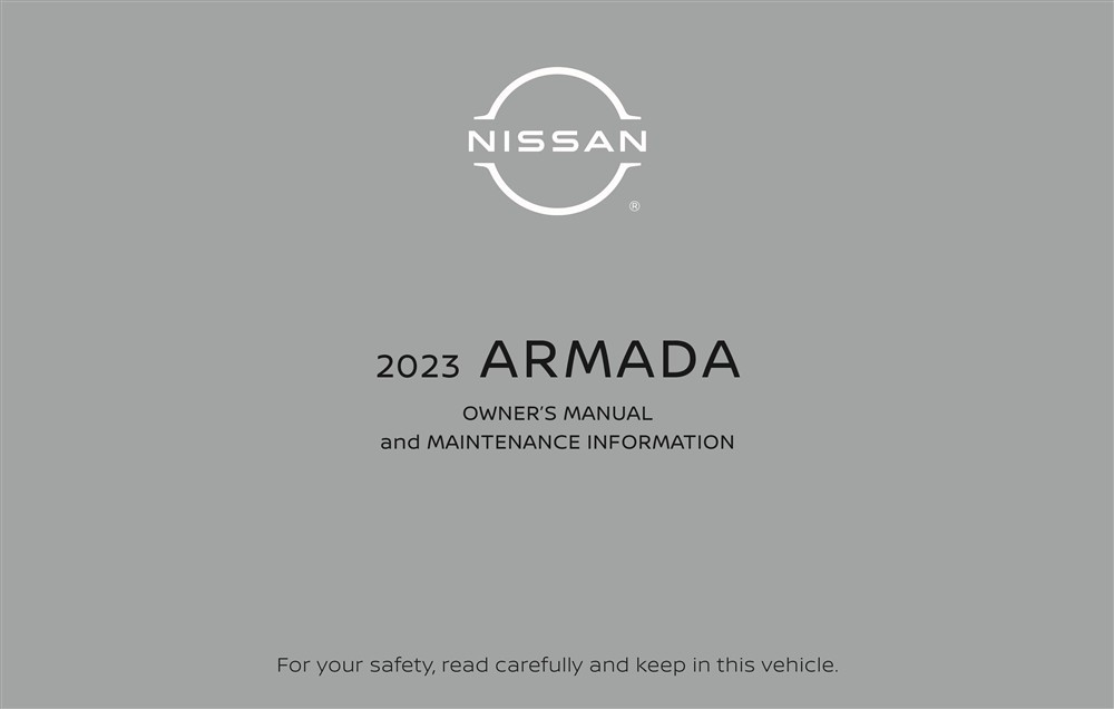 2023 Nissan Armada Owner's Manual