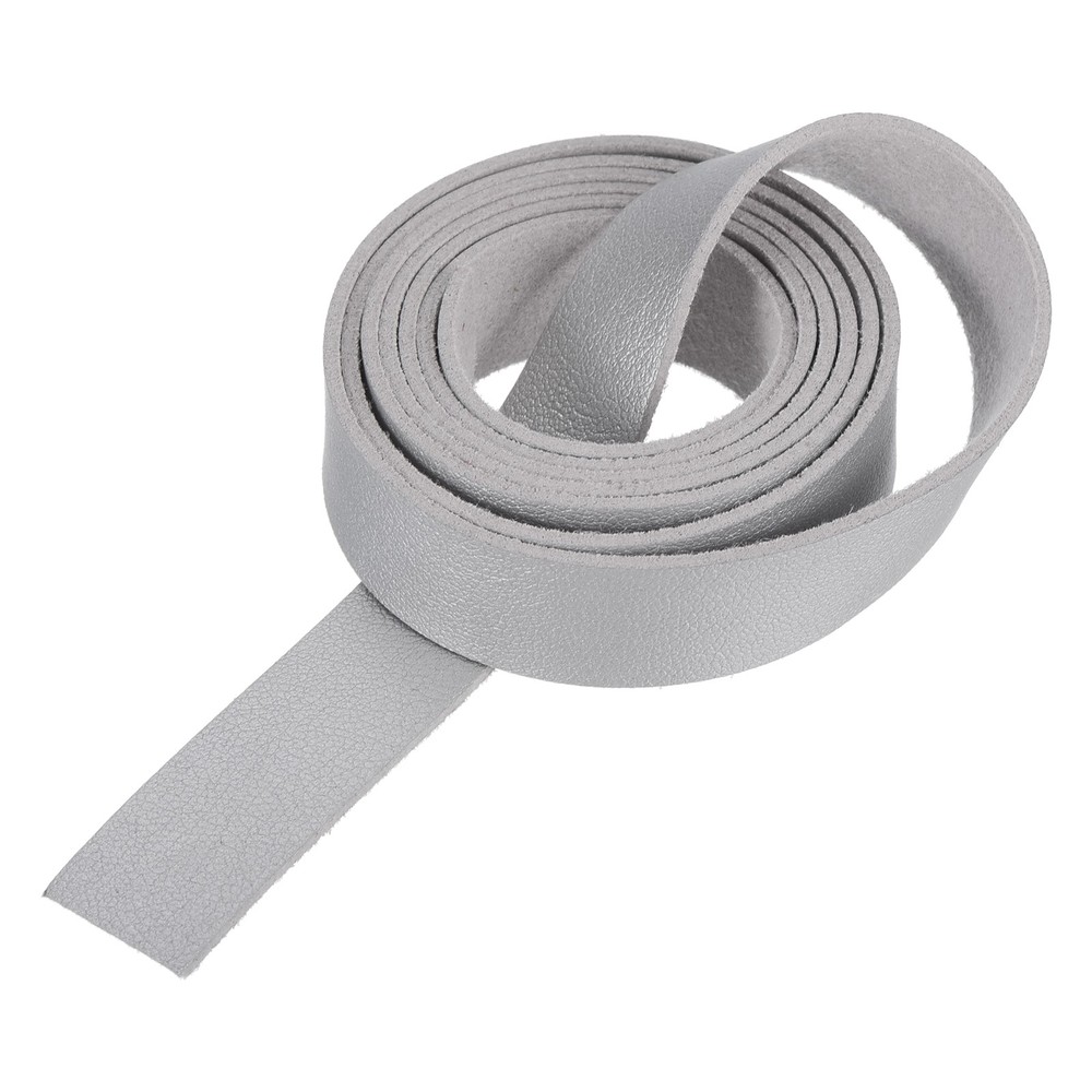 Leather Straps Strip Belt 1.5cm(0.6" Width) Leather Strips Silver