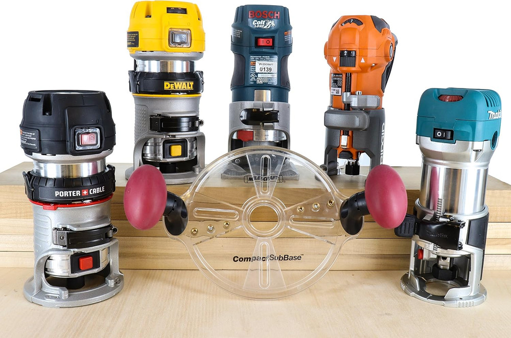 1225 Compactsubbase - Adjustable Universal Router Base Plate with Rotational Han