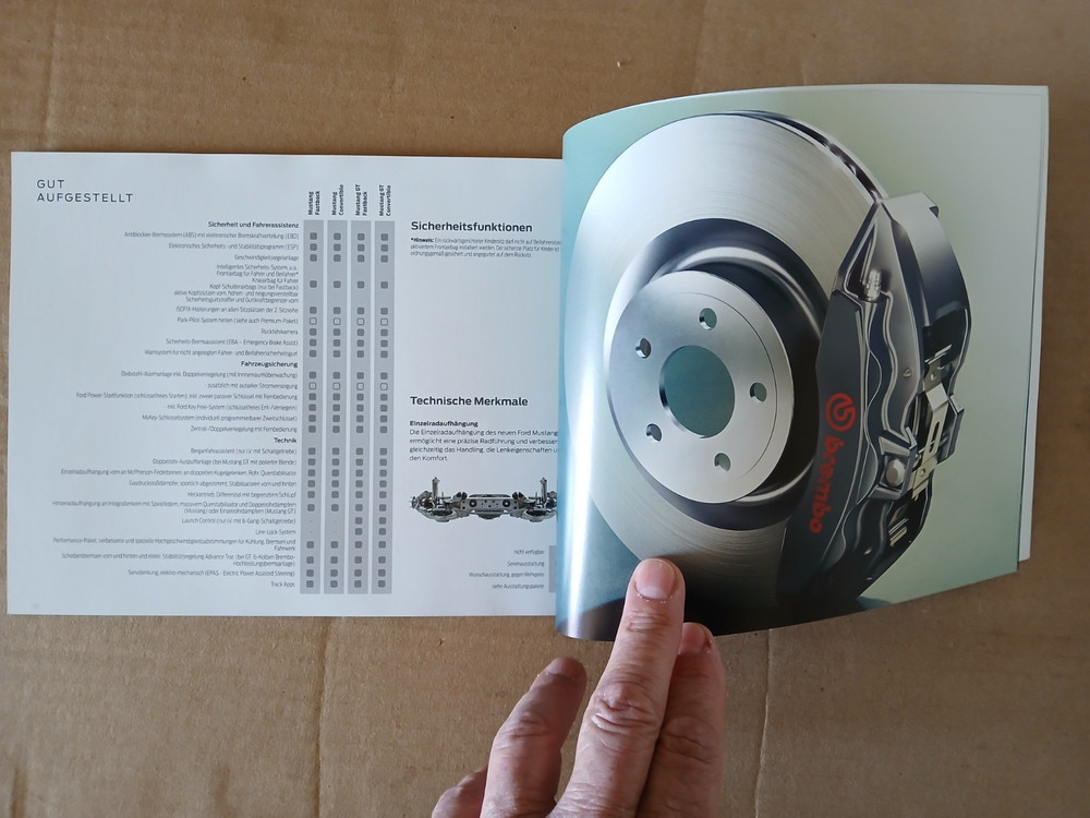 2017 FORD MUSTANG BROCHURE ORIGINAL! GERMAN LANGUAGE 62 PAGES MINT!