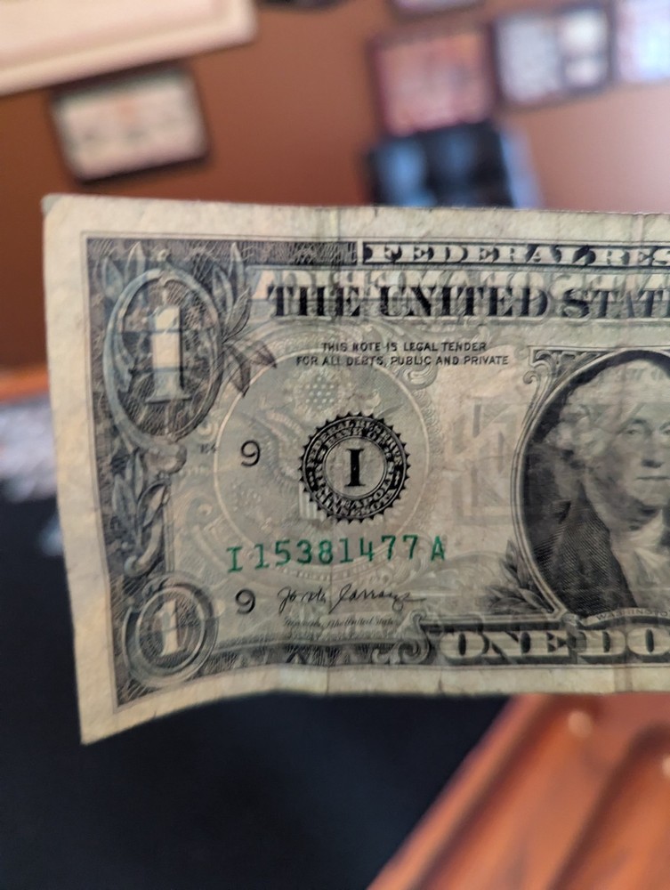 2017A 1$ FRN Full Back To Front Offset Printing Error