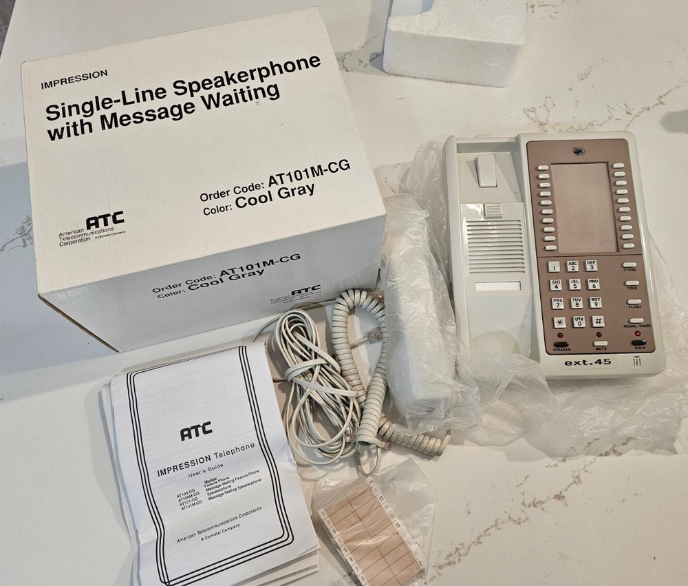 Nice ATC AT101M-CG Cool Grey Single Line Speakerphone W/message Waiting